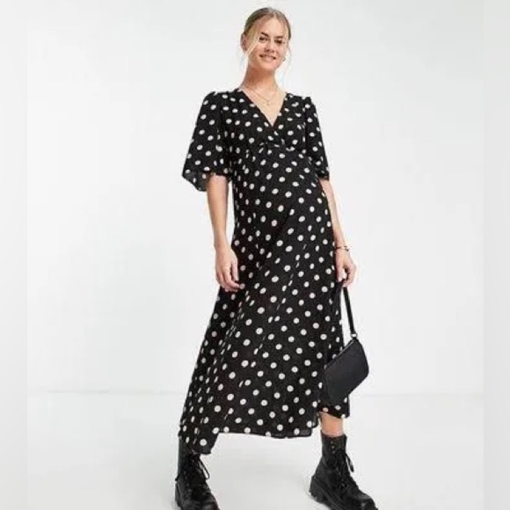 ASOS Maternity Black and Blush Dress